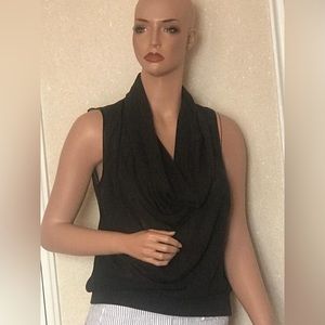 Donna Karen brown silk top in sz S. Gently used condition.